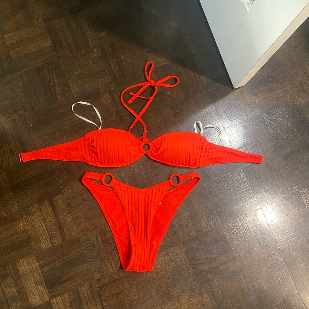Vibrant Red Bikini Set